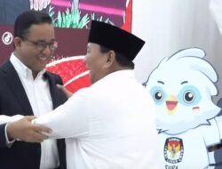 Gestur Penuh Tawa Prabowo dan Anies di Penetapan Presiden Terpilih
